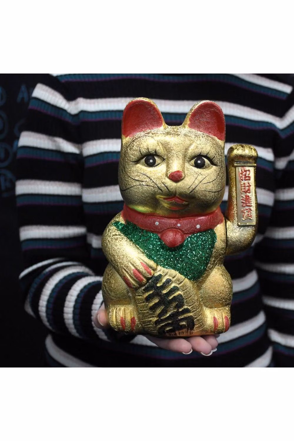 KDMD Large Gold Waving Feng Shui Lucky Cat for Wealth and Fortune – 2