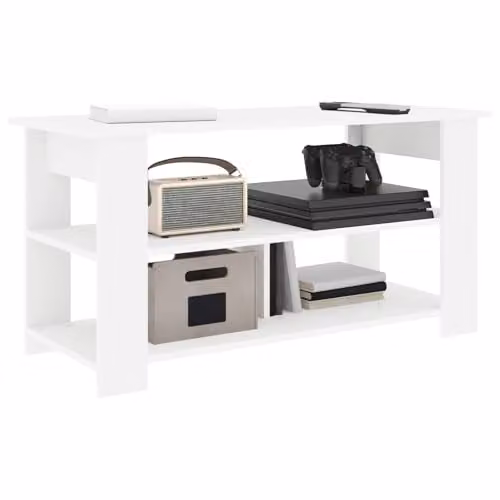 vidaXL Modern White TV Stand W/D/H: 100 x 40 x 50 cm