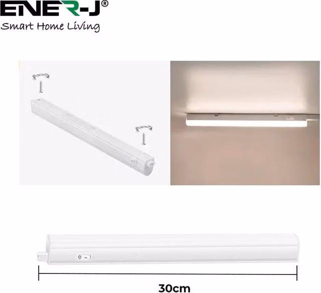 ENER-J T5 LED Linear Batten Light Pack of 2, White, 20W, 120 cm – 1