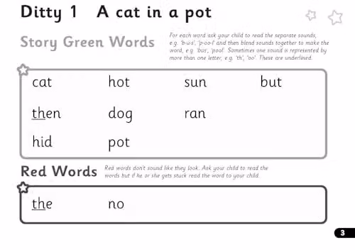 Oxford University Press Read Write Inc. Phonics Black and White Red Ditty Books Mixed Pack of 10