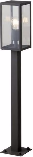 Netlighting Mirage Outdoor Bollard Lantern in Black with Transparent Glass and E27 Socket, IP44 Rated