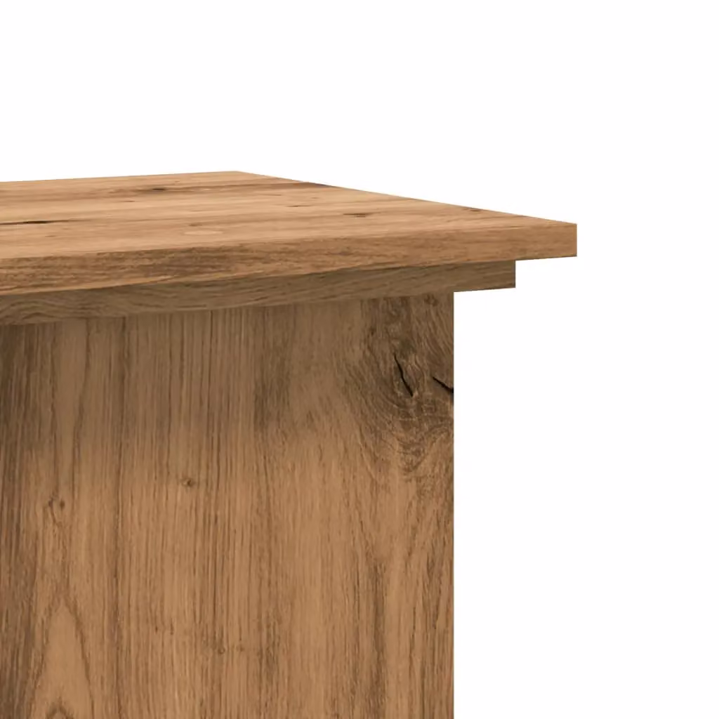 Berkfield Home Artisan Oak Plant Stand in Brown, W/D/H: 33 x 33 x 100 cm – 2