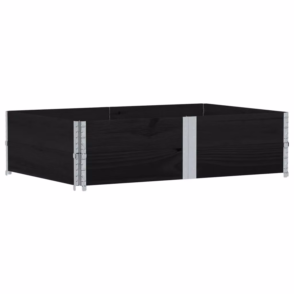 Berkfield Home Garden Black Wooden Raised Bed Planter with Galvanised Steel W/D/H: 150 x 100 x 100 cm – 2