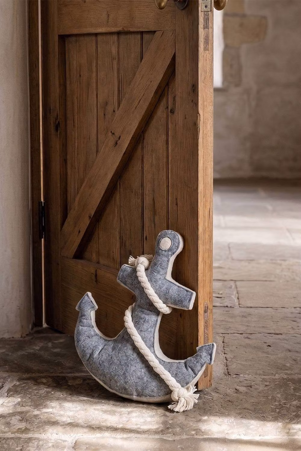 Homescapes Weighted Anchor Fabric Doorstop in Grey – 2