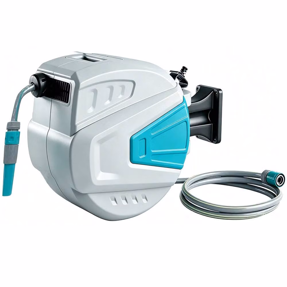 Gr8 Garden Wall Mounted Retractable Garden Hose Reel in Grey with 20m Hose – 2
