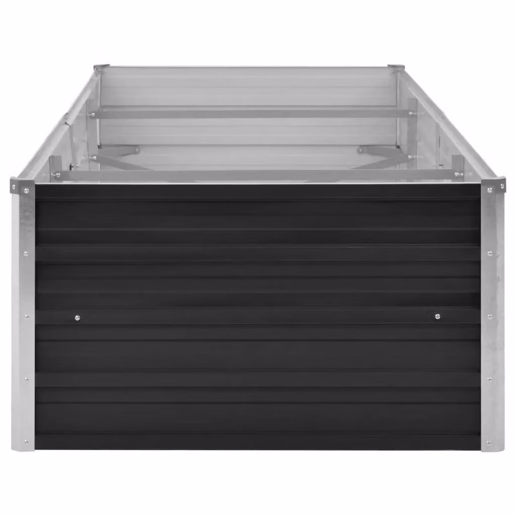 Berkfield Home Garden Anthracite Galvanised Steel Raised Bed, W: 240 cm, D: 80 cm, H: 45 cm – 3