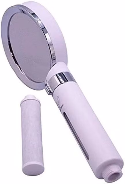Havendro Dual Filtration Handheld Shower Head with Water Filter, White Matt