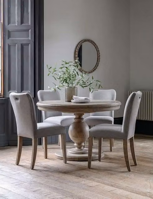 Gallery Direct Vancouver Round Extending Dining Table in Natural Wood