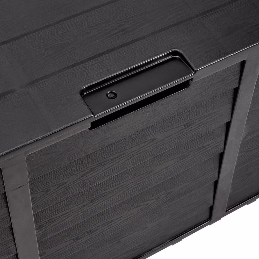FLAVORA Black 290 L Plastic Outdoor Garden Storage Box – 4