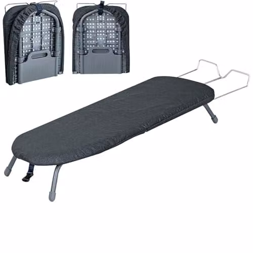 Gr8 Home Grey Foldable Table Top Ironing Board with Iron Rest and Cover – 1