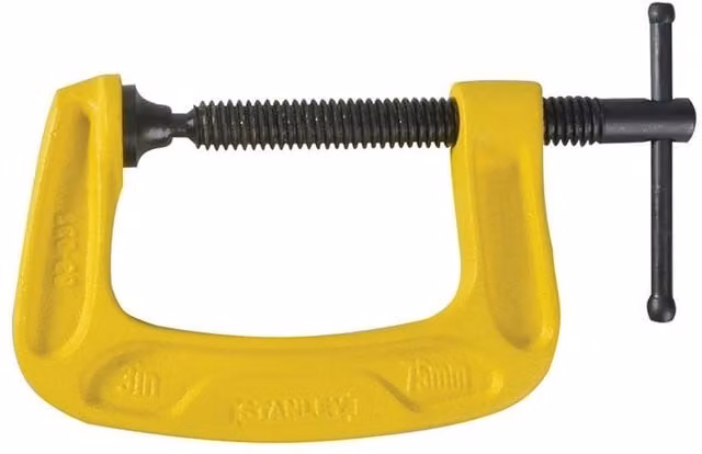 Stanley Bailey Steel G-clamp in Yellow and Multicolour