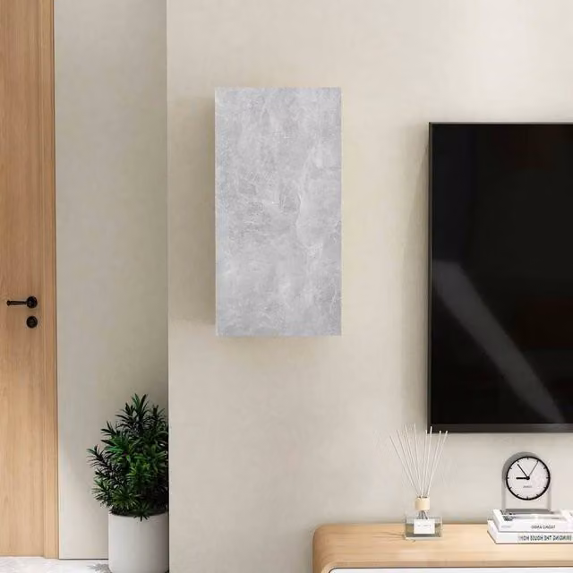 Berkfield Home Modern Wall Mounted TV Cabinet in Concrete Grey, W/D/H: 60 x 30.5 x 30 cm