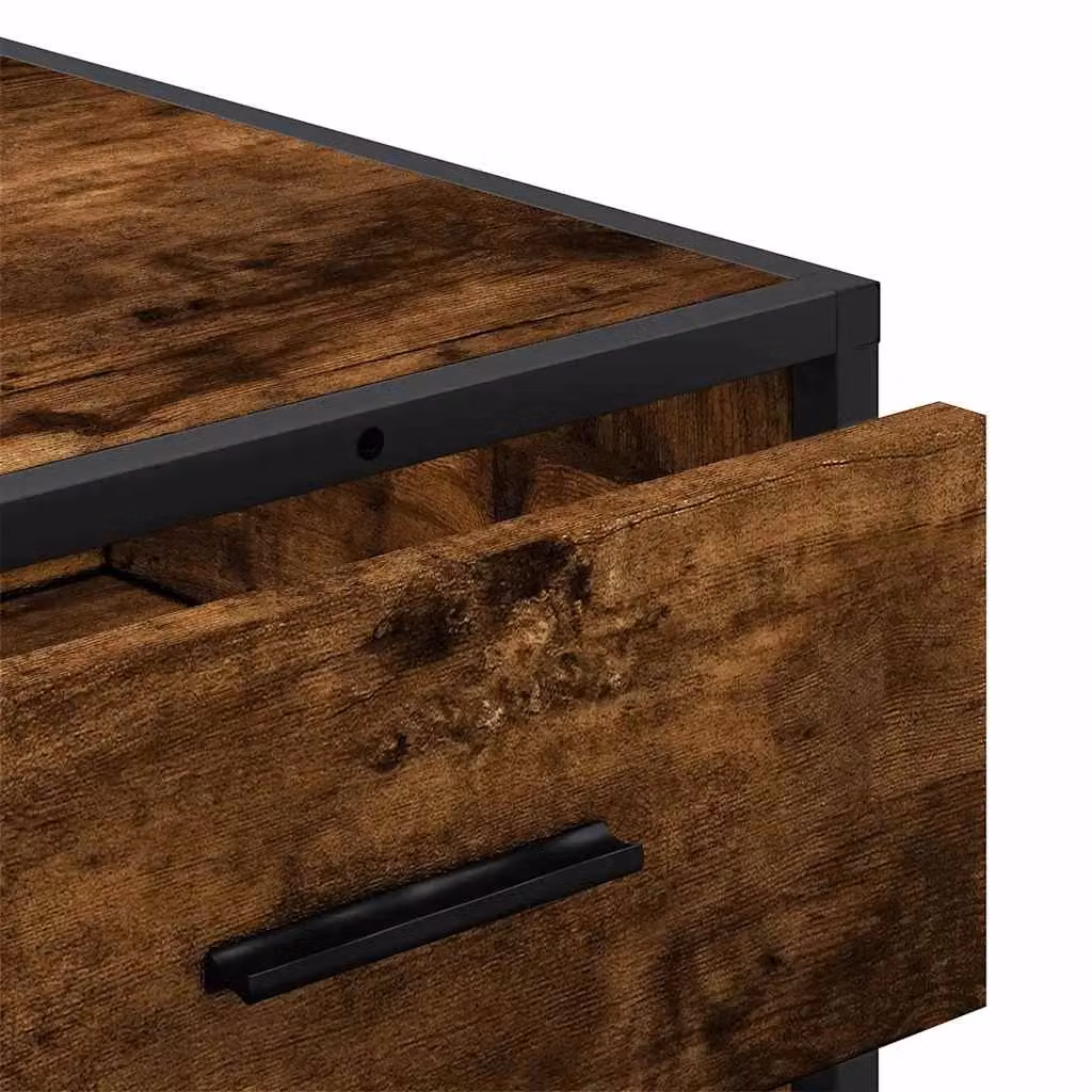 Berkfield Home Smoked Oak Drawer Cabinet in Brown, W/D/H: 70 x 41 x 56 cm – 5