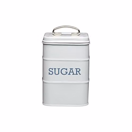 KitchenCraft Living Nostalgia Sugar Storage Canister, Grey, W: 11 cm, H: 17 cm