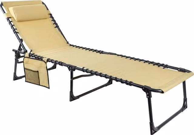 Outdoor Essentials Bahama Sunlounger in Yellow with Textilene Fabric