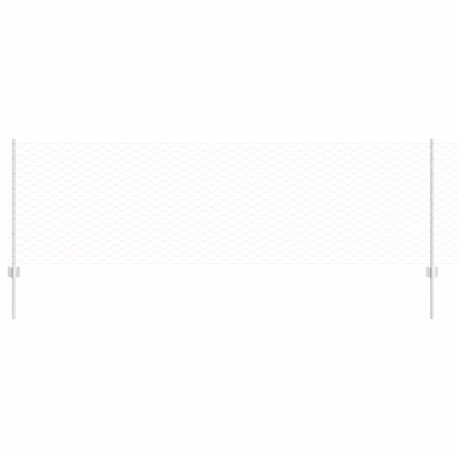 Berkfield Home 5-Piece Galvanised Steel U-Channel Mesh Fence Posts in Silver, Height: 80 cm – 2