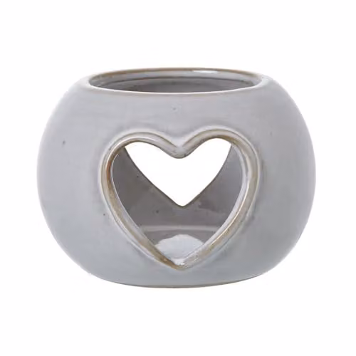 Hill Interiors White and Silver Ceramic Round Tealight Holder