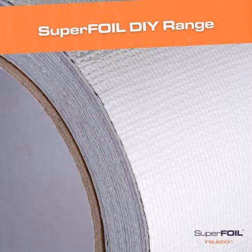 SuperFOIL Silver Reinforced Reflective Aluminium Composite Peel and Stick Foil Tape, W: 100 mm, L: 20 m – 3