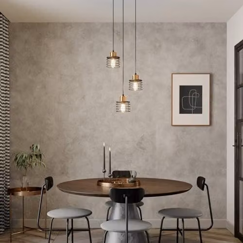 Netlighting Edison Cluster Pendant Ceiling Light in Black and Copper, Diameter: 38 cm – 2