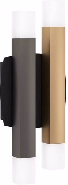 Loops Modern LED Up and Down Indoor Wall Light in Black, Grey and Brown