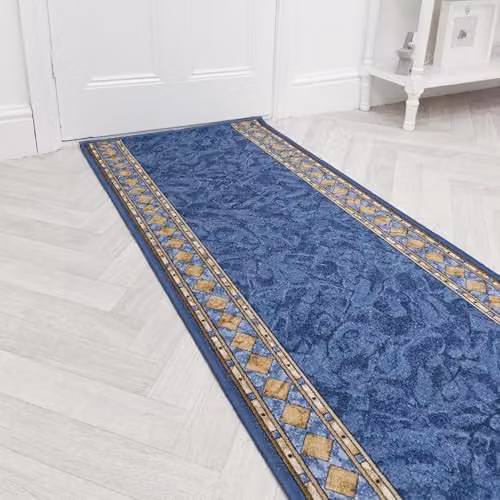 runrug Cheops Loop Pile Hallway Runner Rug in Blue, W/D/H: 150 x 66 x 0.54 cm – 1