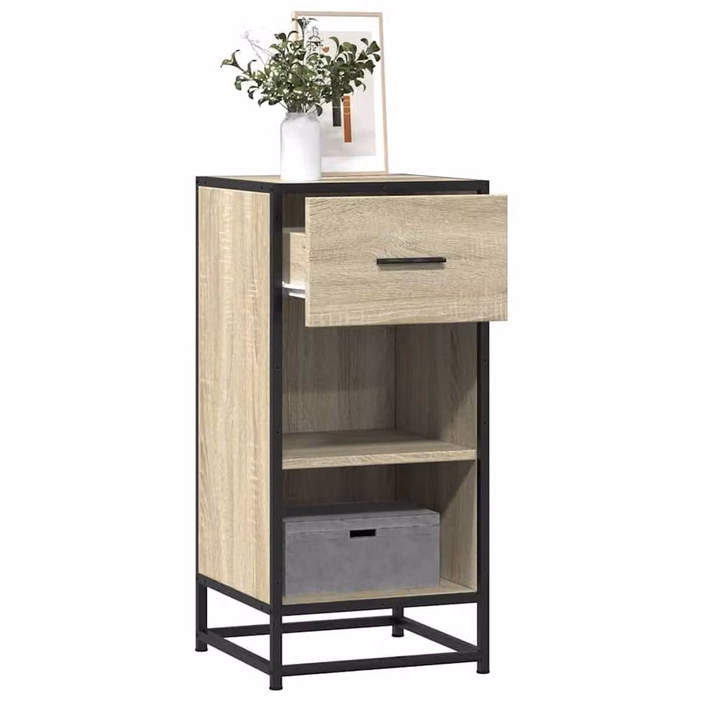Berkfield Home Industrial Sideboard in Brown and Beige, W/D/H: 35.5 x 35 x 76 cm – 2