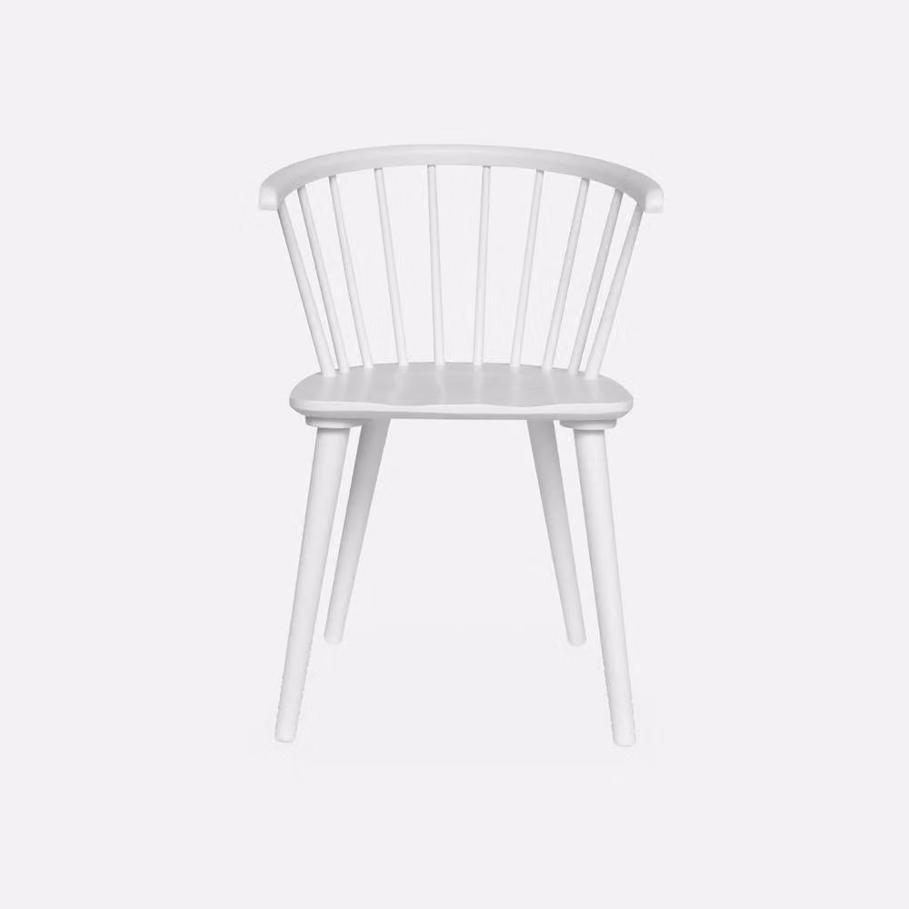 sweeek Pair of Dining Room Chairs in White and Walnut Wood – 2