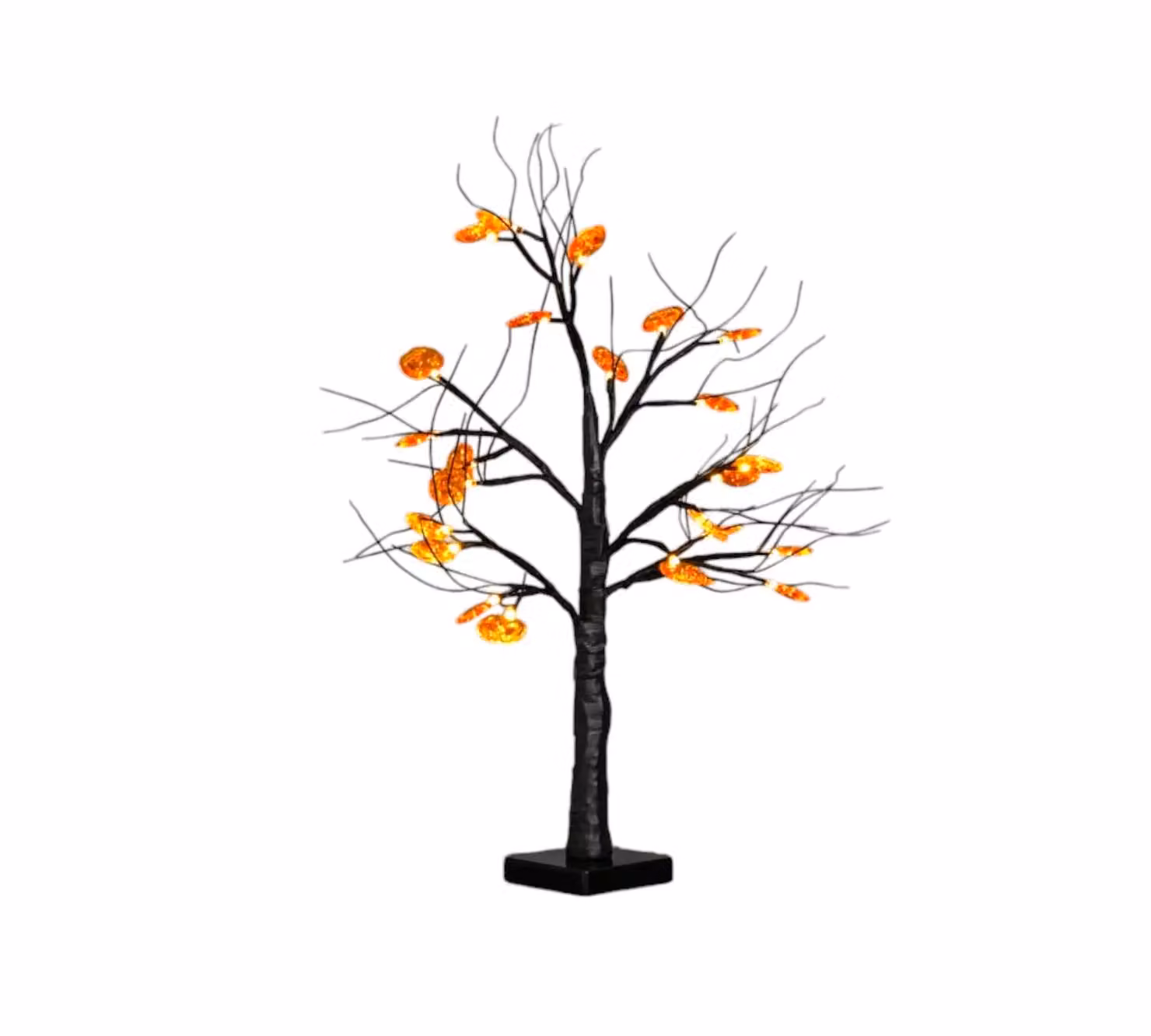 Garden Greatness Haunted LED Pumpkin Birch Tree in Black and Orange – 2