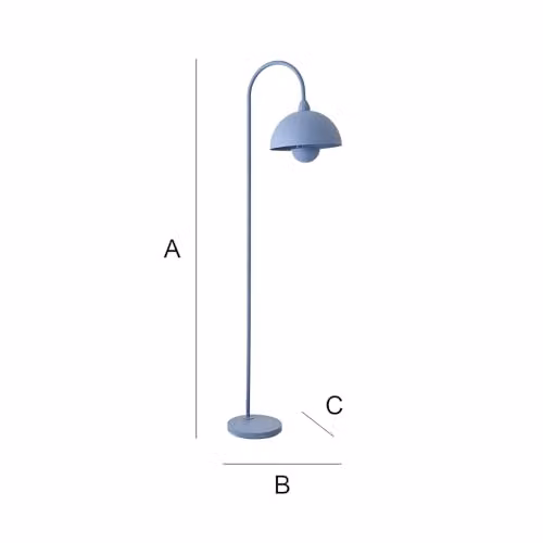 ValueLights Tilly Pastel Blue Metal Arched Dome Table Lamp – 3