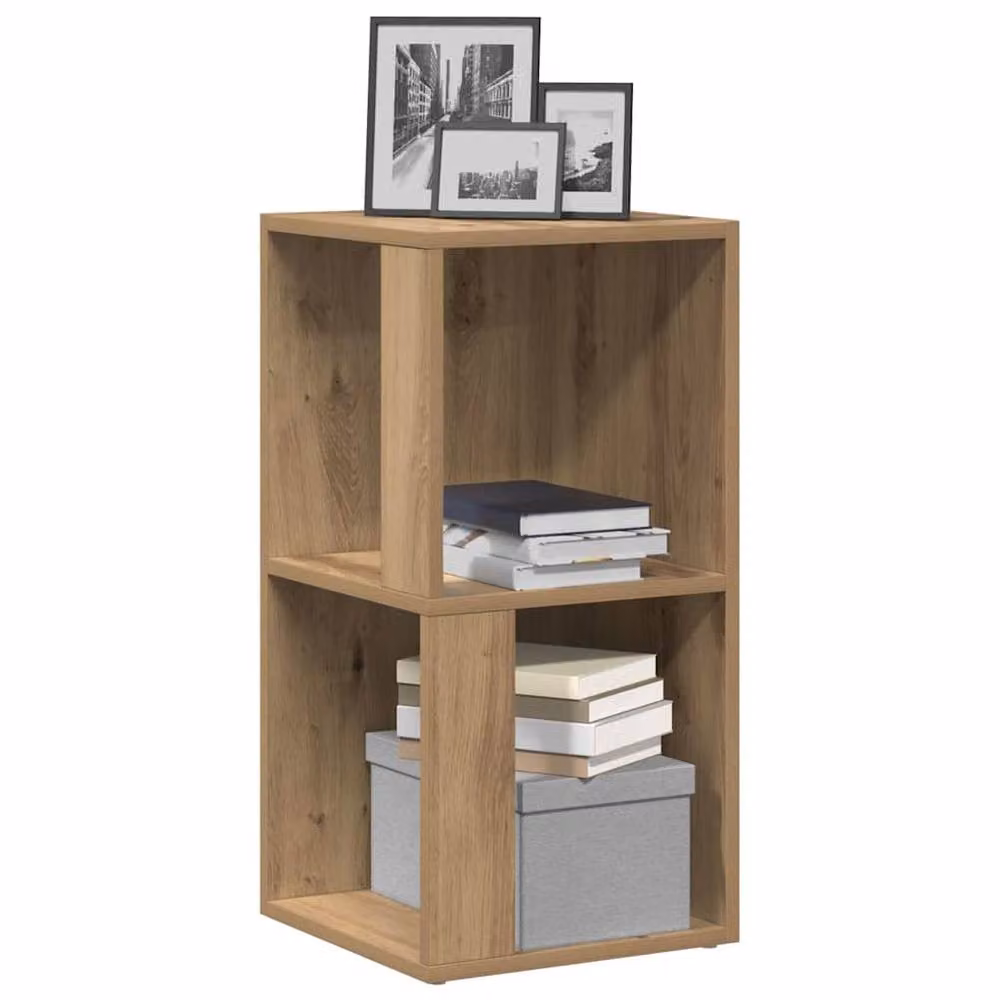 Berkfield Home Artisan Oak Corner Cabinet in Brown, W/D/H: 33 x 33 x 67 cm – 2