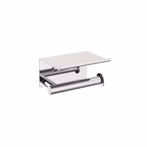 COSMIC Architect SP Wall-Mounted Metal Toilet Roll Holder with Cover in Silver