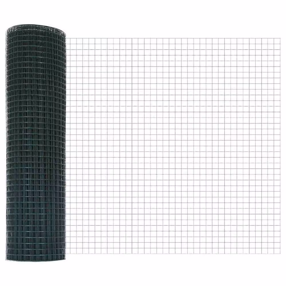 Berkfield Home Green PVC-Coated Steel Single-Bar Welded Wire Fence, Round Wire, 0.8 x 100 m – 4