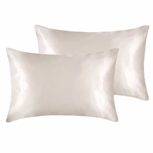 Kampala Hill 100% Mulberry Silk Pillowcase Pair for Hair and Skin, White, W: 50 cm x L: 75 cm