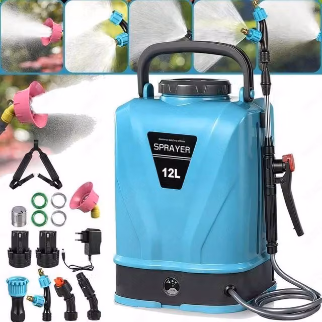 Kelvenix Electric Knapsack Pressure Sprayer in Blue with 12L Capacity and Rechargeable Battery – 1