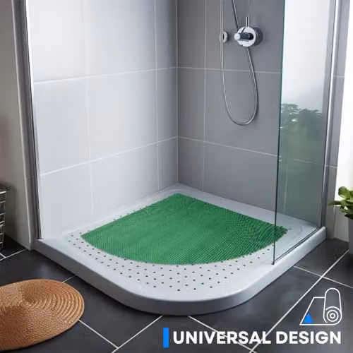 Nicoman Reversible Non-Slip Square PVC Shower Mat in Blue and Green, 60 x 60 cm – 5