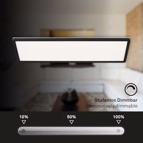 Briloner Black Ultraslim 23W CCT LED Ceiling Panel Light with Remote Control and Night-Light Function – 7