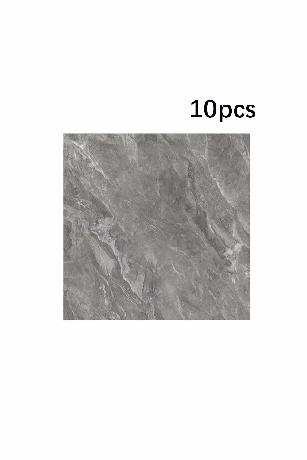 Living and Home 10pcs Grey Abstract Marble Self-Adhesive PVC Wallpapers, W/H: 40 x 40 cm – 3