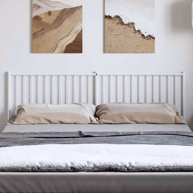 Berkfield Home Minimalist Matt White Metal Headboard 193 cm – 1