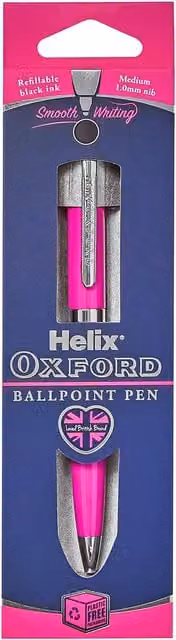 Helix Oxford Premium Metal Ballpoint Pen in Pink and Silver – 4