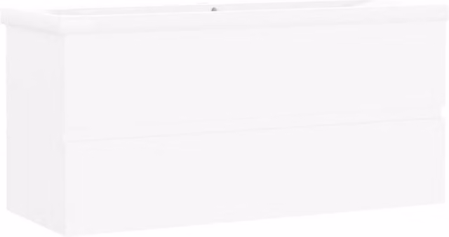 Berkfield Home Modern White Bathroom Sink Cabinet with Ceramic Basin