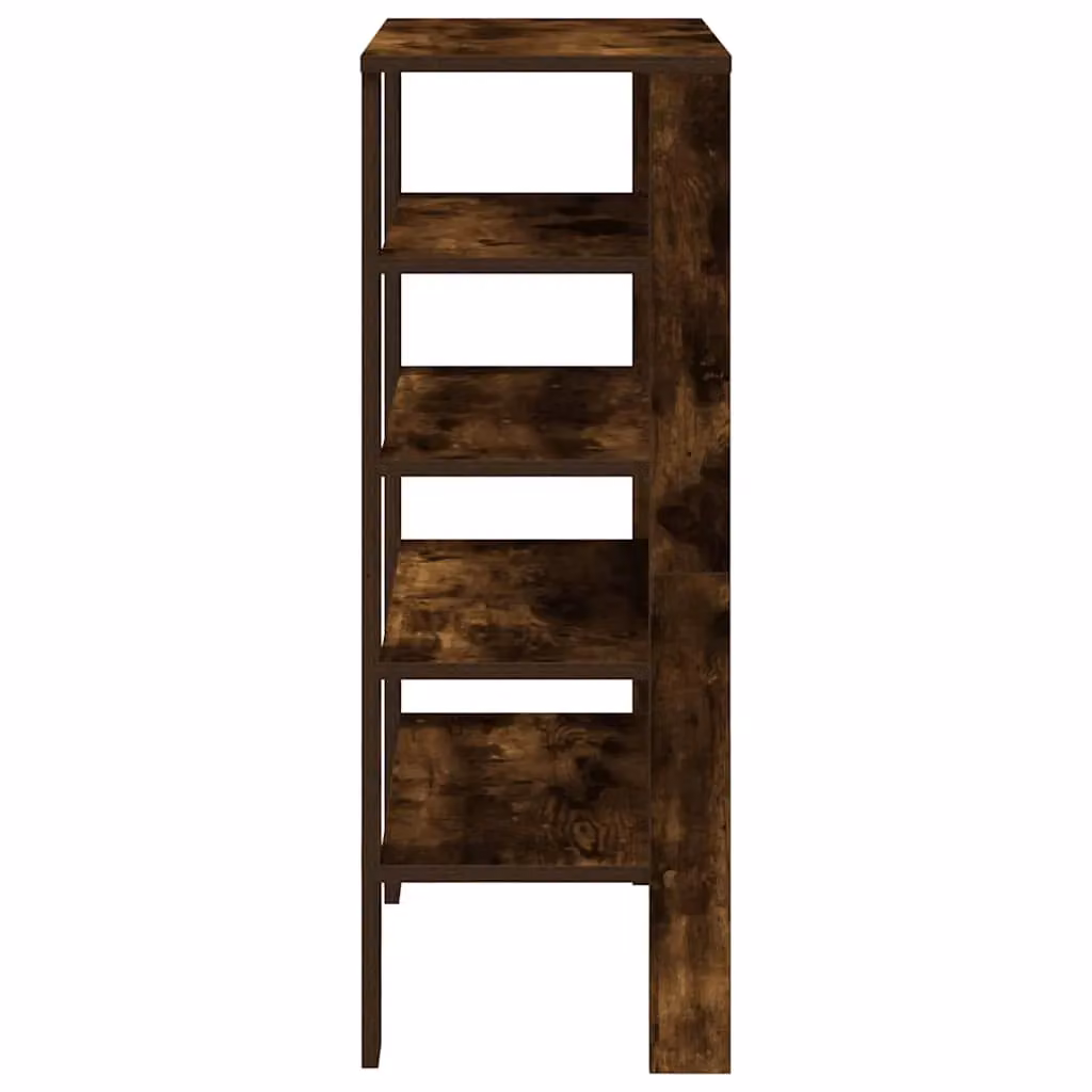 Berkfield Home Smoked Oak Shoe Rack in Brown, W/D/H: 61 x 32 x 87.5 cm – 4
