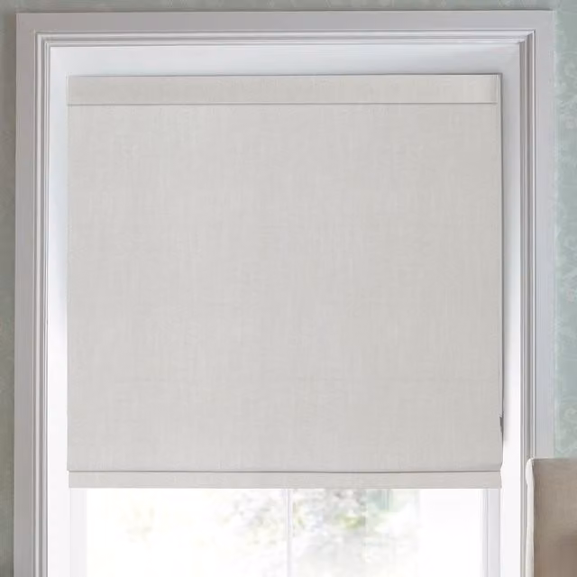Laura Ashley Swanson Made To Measure Blackout Roman Blind in Dove Grey