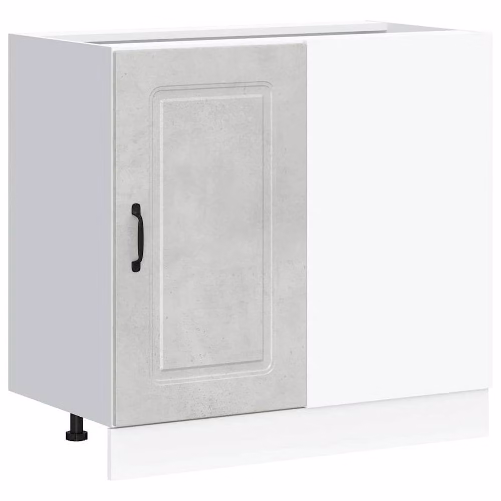 Berkfield Home Kalmar Modern Kitchen Base Cabinet in Matt Concrete Grey Engineered Wood