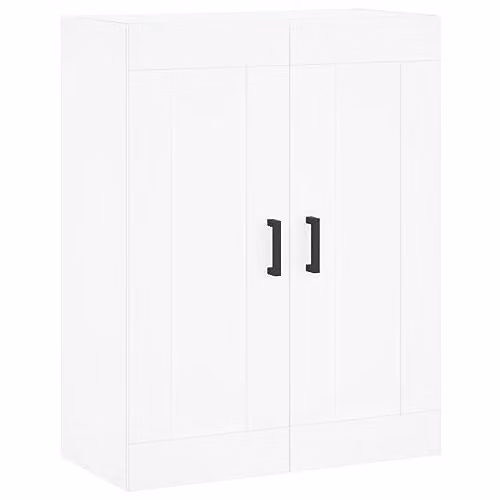 vidaXL Wall Mounted Cabinet in White MDF, W/D/H: 69.5 x 34 x 90 cm