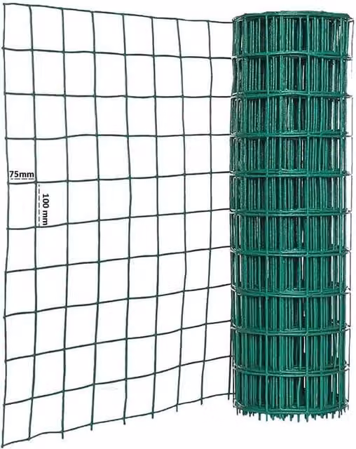 FLAVORA Green PVC Coated Single-Bar Welded Wire Mesh, W/H: 100 x 100 cm