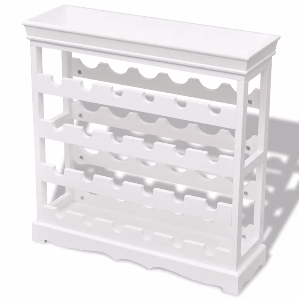 Berkfield Home Abreu White Lacquered Glass Wine Cabinet – 2