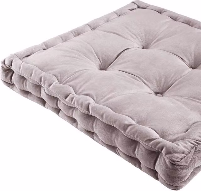 PAWNORA Light Grey Velvet Seat Booster Cushion Pad, Non-Slip Thick Firm Riser