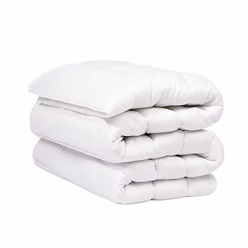 OHS Deep Fill King Size Mattress Topper, White Microfibre Anti-Allergy Bed Pad Protector, W/D/H: 180 x 200 x 3 cm