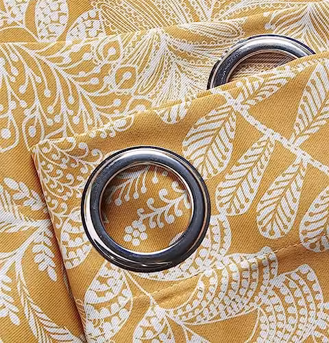 Alan Symonds Ferndown Yellow Thermal Blackout Eyelet Curtains – 2