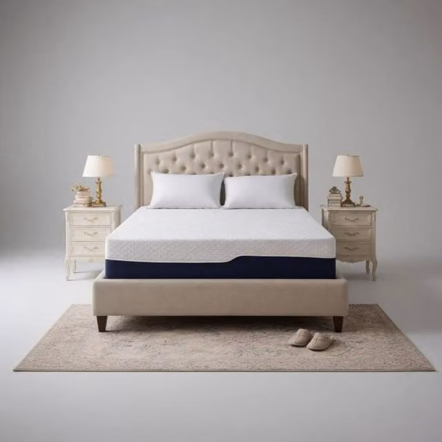 KDMD Windermere Orthopaedic Medium Firm King Size Mattress in White, W/D/H: 180 x 200 x 25 cm